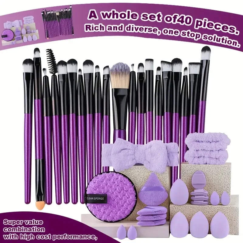 20PCS Makeup Brushes Set Professional Eyeshadow Soft Fluffy Foundation Concealers Blending Blush Brush Kabuki Women Beauty Tools