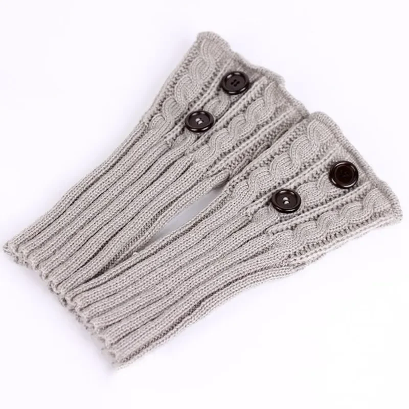 Leg Warmers Fried Dough Twists wool socks Solid Color Women Crochet Boot Leg Warmers Boot Cover Keep Warm Socks Toppers Gaiters