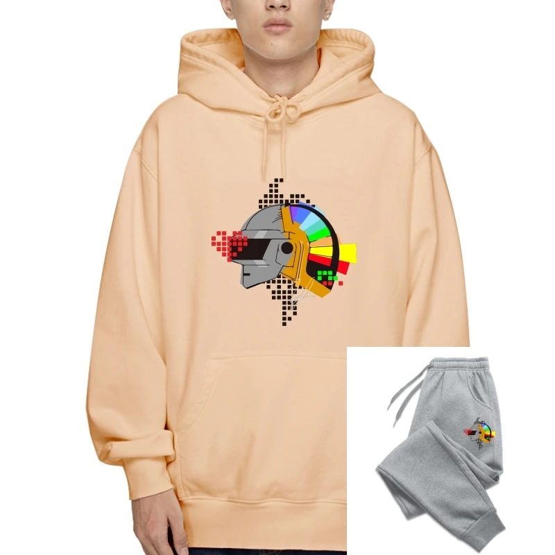 

The Remix Daft Punk White Sweatshirt Autumn S-3XL Men's Cotton T-Hoodies Outerwear Quality Pullover Men Drawstring Outerwear Swe