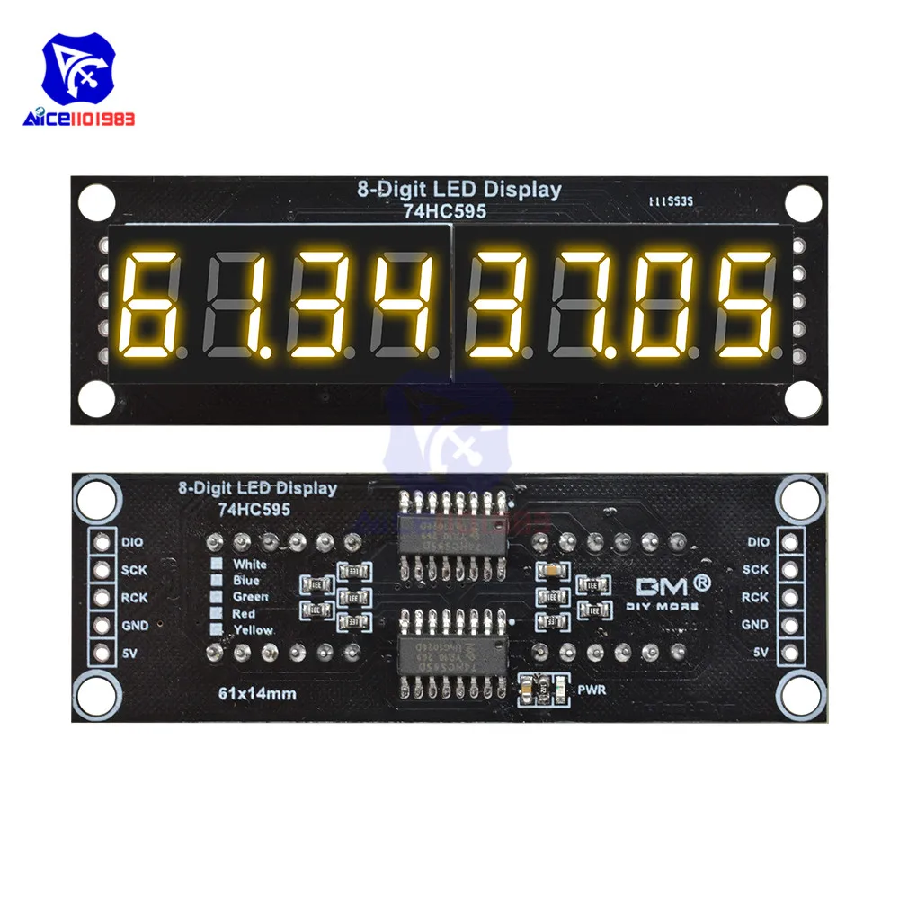 Diymore 74HC595 0.36 cal 8 bity cyfrowy wyświetlacz LED 7 segmentowy modułu LED 5 kolor dostępne dla Arduino