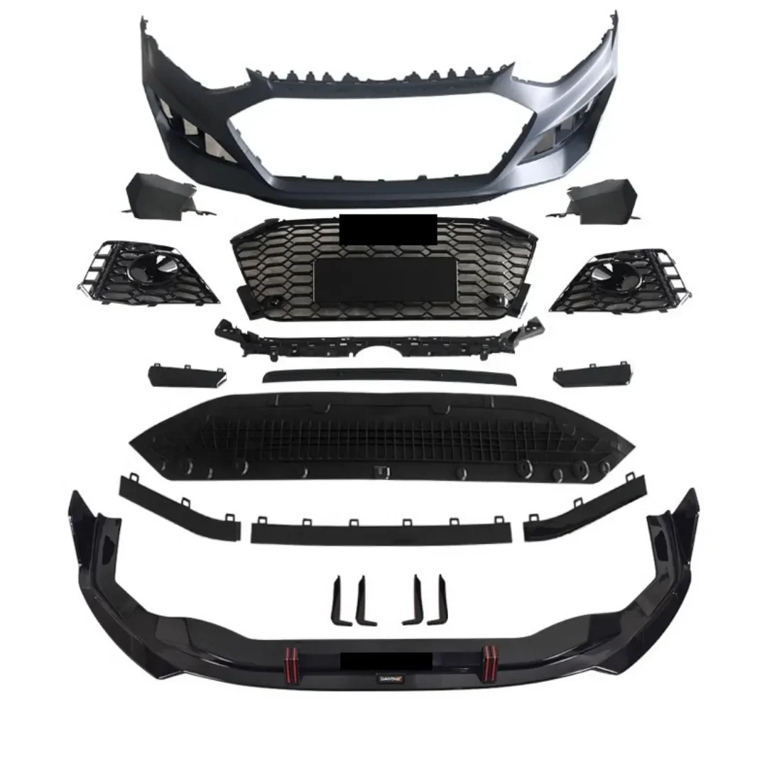 

Body Kit front rear bumper grill mask Radiator Grille for Audi A4L 2009-22 convert to RS4 rear lip tail throat front shovel