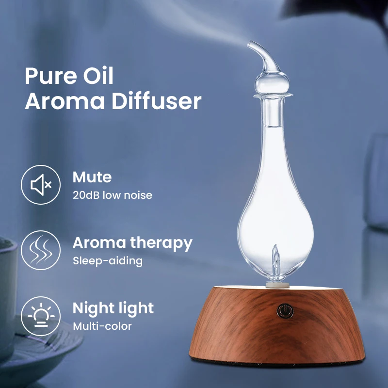 

Pure Aroma Oil Scent Diffuser Without Water Nebulizer Night Light Aroma Essential Oil Diffuser Air Freshene Fragrance Aromathera