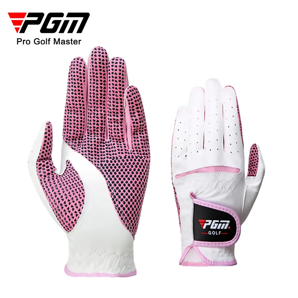 2pair /lot Pgm Golf Gloves Women Lambskin Breathable Nonslip Wear