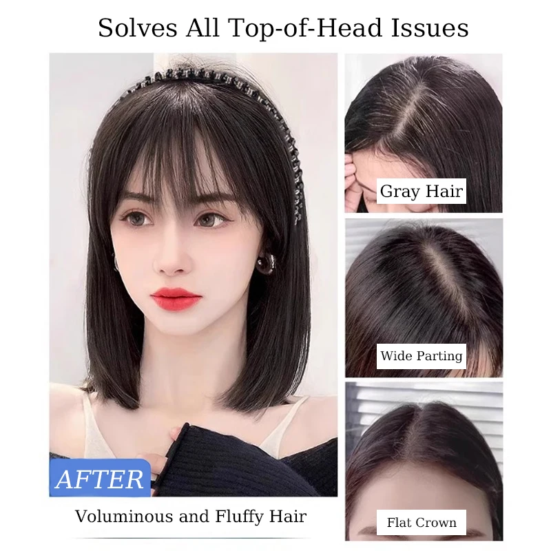 Synthetic Hair Bangs with Headband Hair Extension Wig Sparkling Hairband with Straight Hair Extensions for Women Use Hair Topper