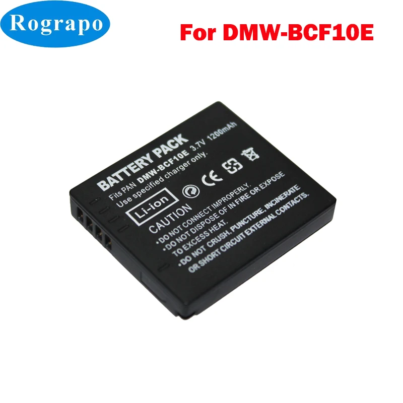 New 1200mAh DMW-BCF10E Camera Battery For Panasonic CGA-S/106C CGA-S/106D CGA-S/106B DE-A59B DE-A60B DMC-F2 CGA-S009E lithium battery pack