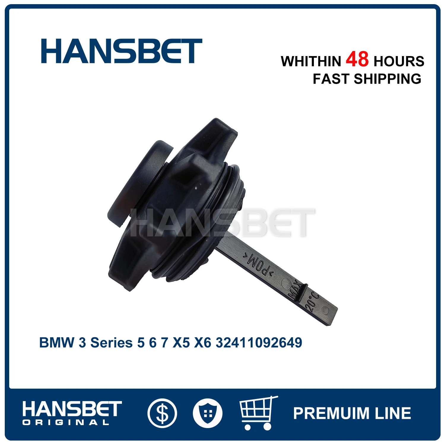 Engine Oil Filler Cap 32411092649 For BMW 3 5 6 7 X5 X6 Z4 Series 525i E60 535i HANSBET