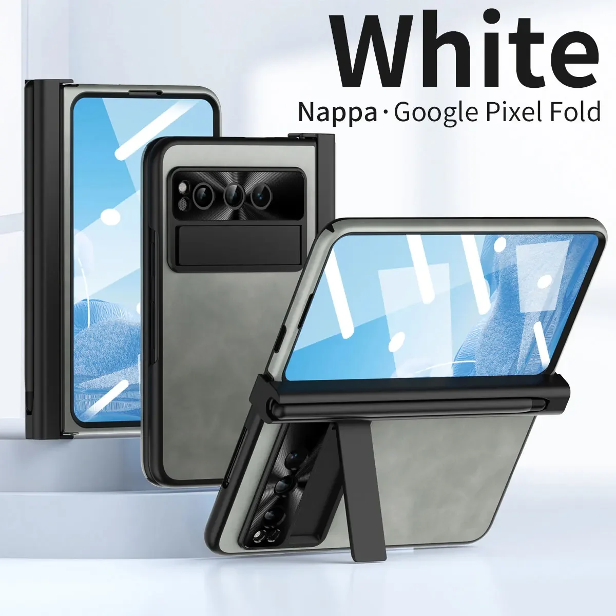 

Складной шарнир Nappa для Google Pixel, кожаная задняя крышка для Google Pixel
