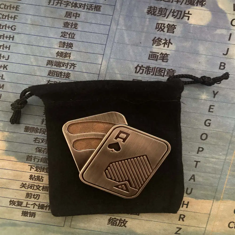 

Металлический нажимной слайдер, игрушка для декомпрессии, антистрессовый EDC Спиннер, портативная Магнитная игрушка для декомпрессии для покера, подарок