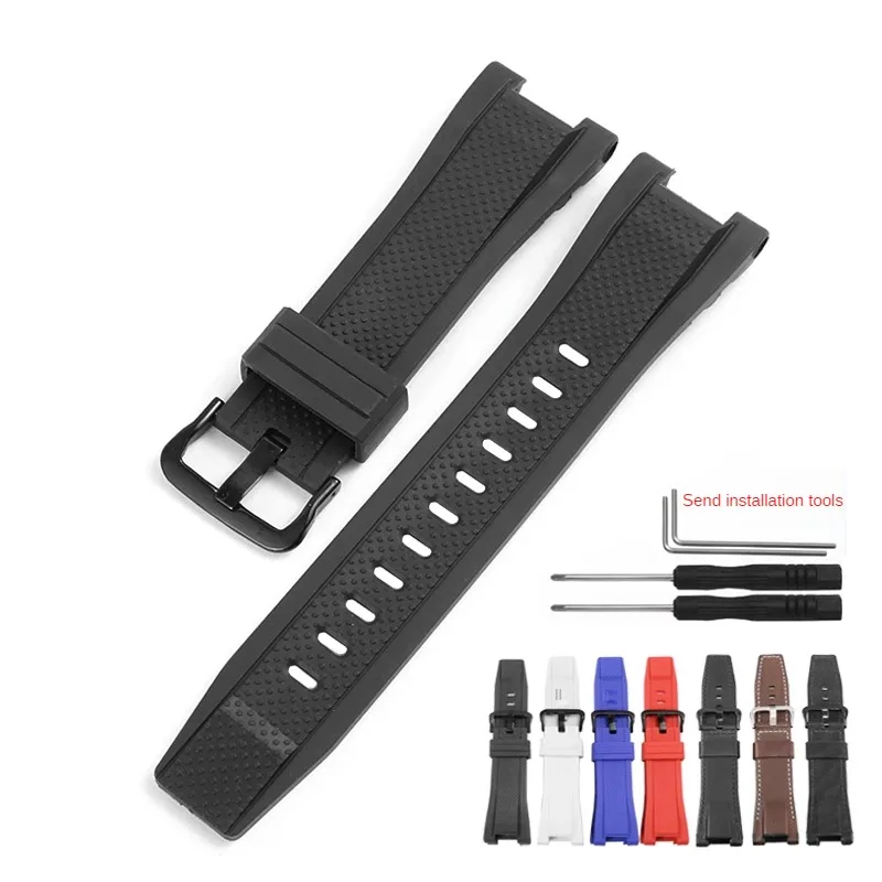 

Silicone Watch Strap Replacement G-SHOCK Steel Heart GST-B100/300/410/S110 Series Convex Interface Nylon Watchband 26-14mm
