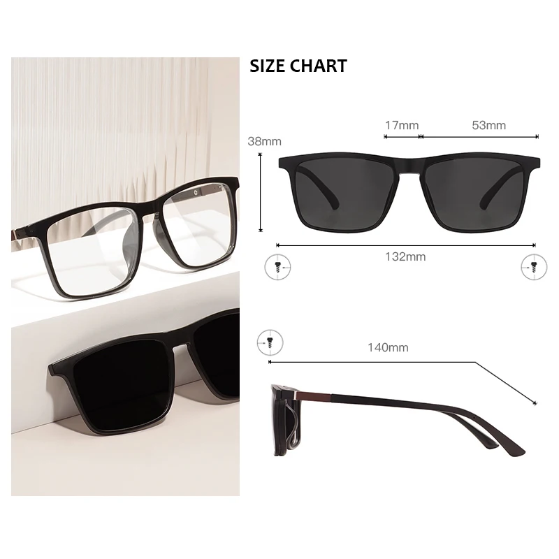 Men and Women Square Full Rim Glasses Frame Polarized Clip on Sunglasses Colorful Clip Ons For Prescription Lenses eyeglasses frames,eyeglass frames,square sunglasses,square eyeglasses,polarized sunglasses,eyeglasses accessories