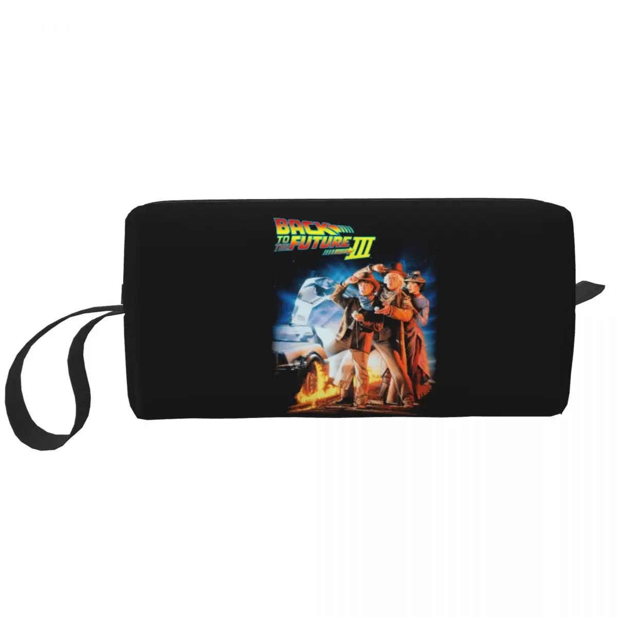 

Back To The Future Cosmetic Bag Women Kawaii Big Capacity 80s Sci-fi Adventure Movie Makeup Case Beauty Storage Toiletry Bags