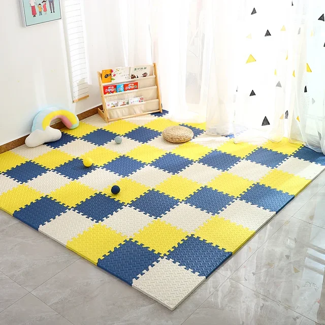Tapis de jeu en mousse pour bébé, 12 pièces, tapis de Puzzle pour enfants, carreaux d'exercice imbriqués, carrelage de sol, jouet, tapis doux 30x30x1cm 6