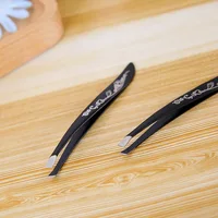 Eyebrow Hair Tweezers Stainless Steel Hair Removal Tweezer Flat Tip  Eyelash Tweezer Convenient Eye Brow Clips Makeup Tools 2