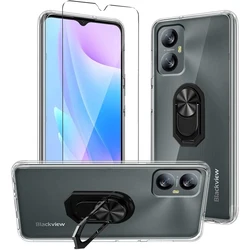 3 - in - 1 Ring Holder Shockproof Soft TPU Case, 6.53 for Cubot X70 (Clear)