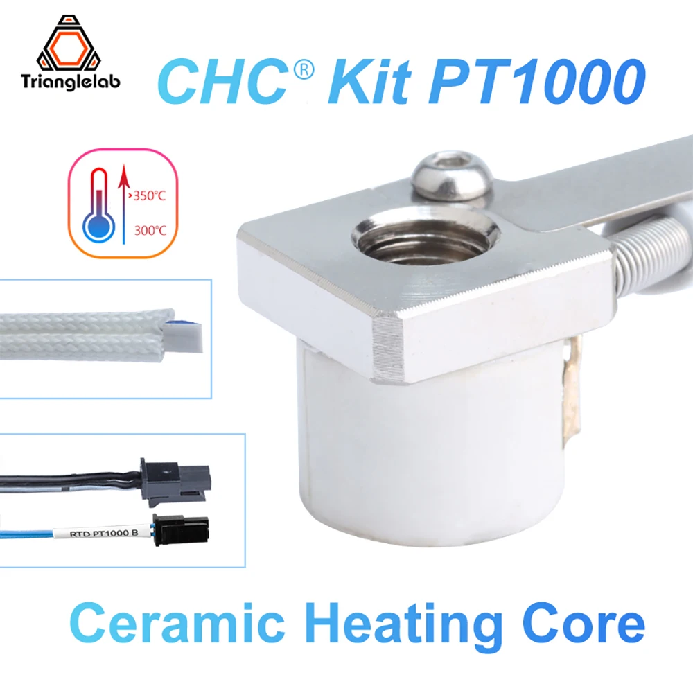 Chc Trianglelab Chc®kit Pt1000 Núcleo de Aquecimento Cerâmico Aquecimento Rápido para Ender v6 Cr10 Cr6 se Mk3s Impressora 3d Hotend
