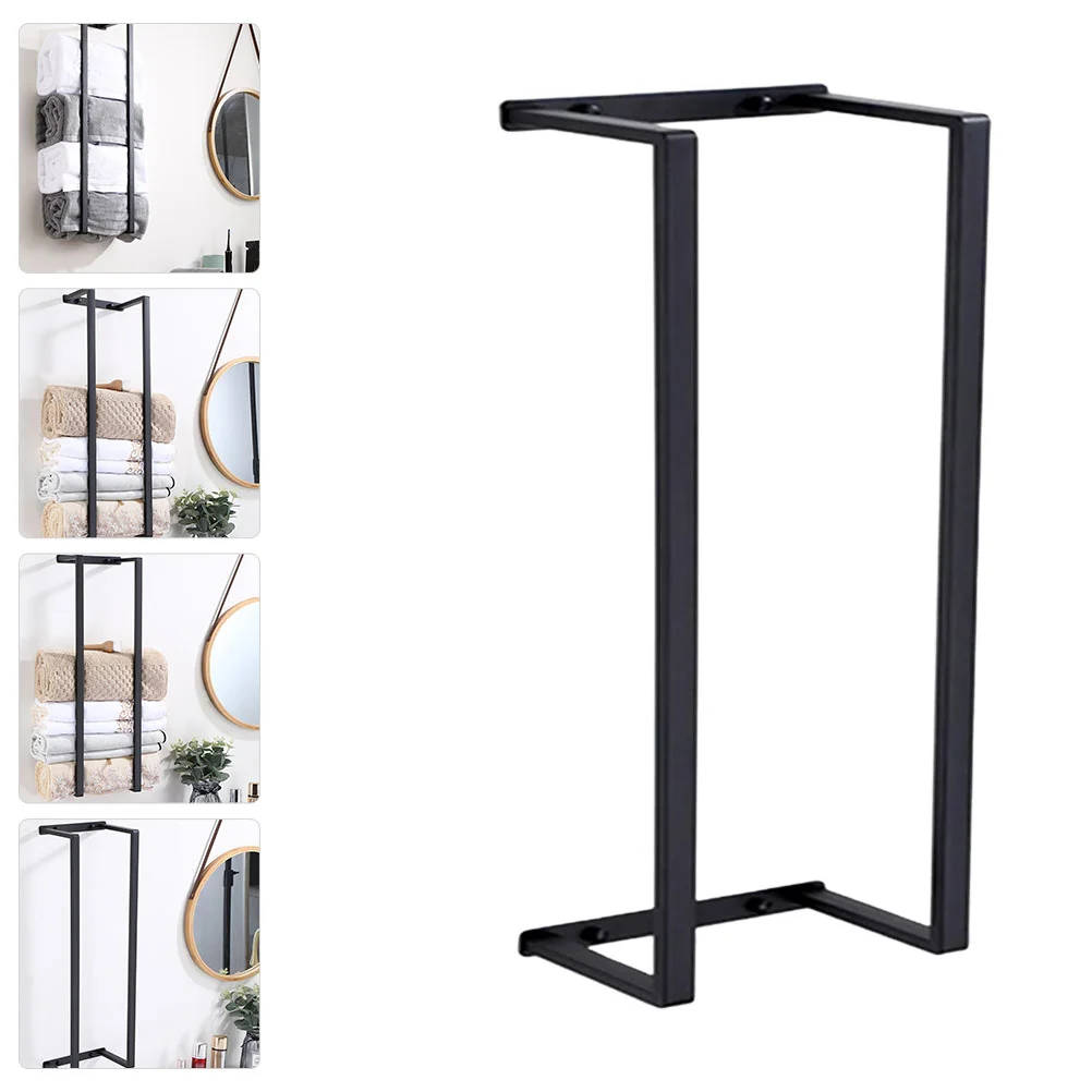 

Towel Bathroom Rack Wall Organizerholder Storage Shelf Racks Bath Mounted Hand Washcloth Towels Hanger Mount Steel Bar Stainless