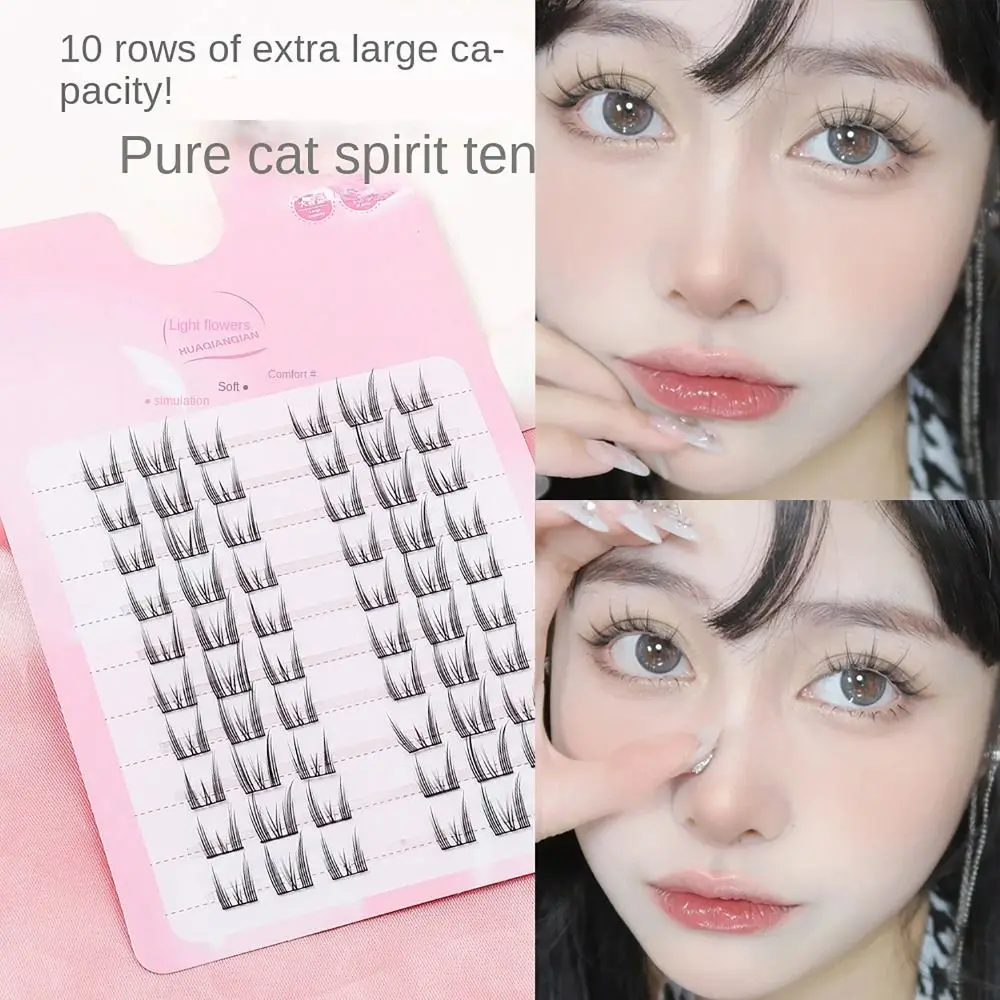 

3D Fluffy Single Cluster False Lashes Premade Volume Fans Individual Eyelash Segmented Natural Fake Lashes For Eye Extension