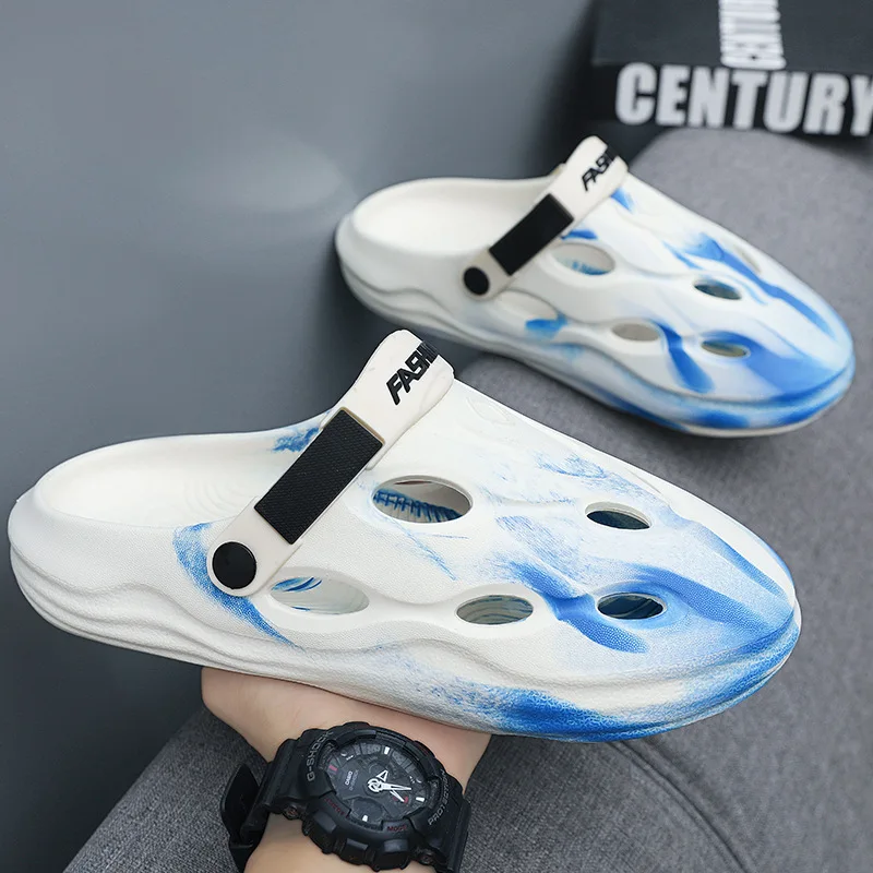 Mens Sandals Summer 2023 New Camo Garden Shoes Couple Rubber Clogs Slippers Beach Water Walking Sandals Male Big Szie Zapatos