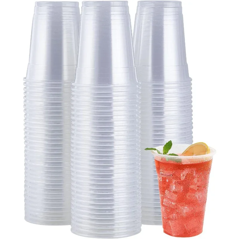 40pcs/set New Disposable clear plastic cup outdoor picnic Birthday Kitchen Party Tableware Tasting 200ml.