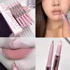 Nude Lip Liner with Lip Brush Cappuvini Korean Style Lip Makeup Long Last Velvet Matte Lipstick 1