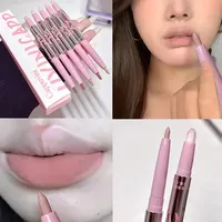Nude Lip Liner with Lip Brush Cappuvini Korean Style Lip Makeup Long Last Velvet Matte Lipstick 1