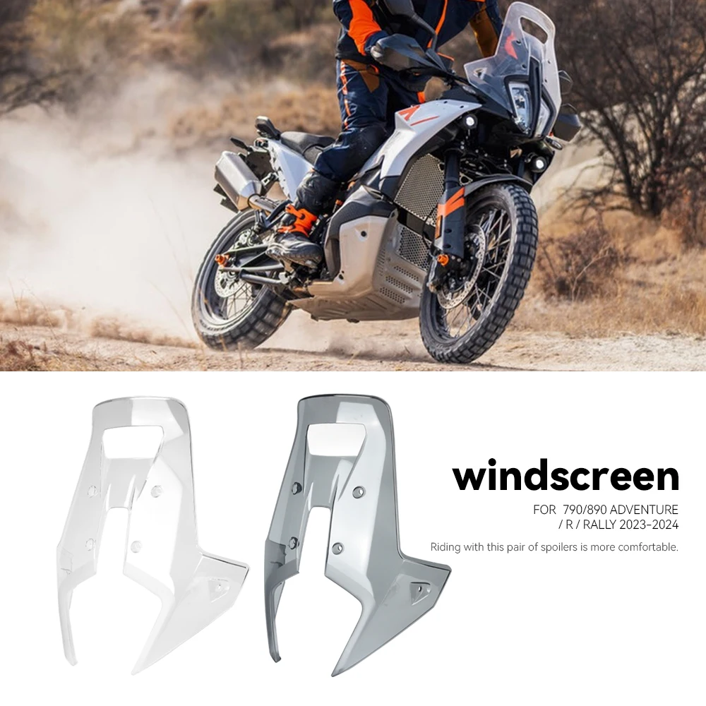 For 790 890 ADVENTURE R RALLY 2023-2024 Motorcycle Front Windscreen ...