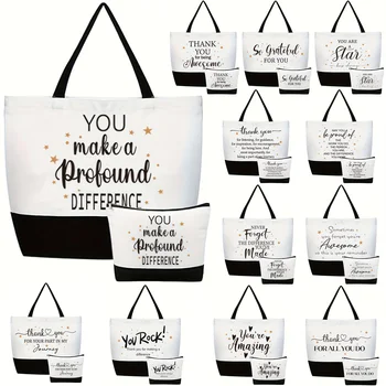 Gift for Her/Him 24pcs Ladies Gift Bag Beautiful Canvas Handbag Cosmetic Bag Creative Gift Multifunctional Gift Bag, Suitable fo 1