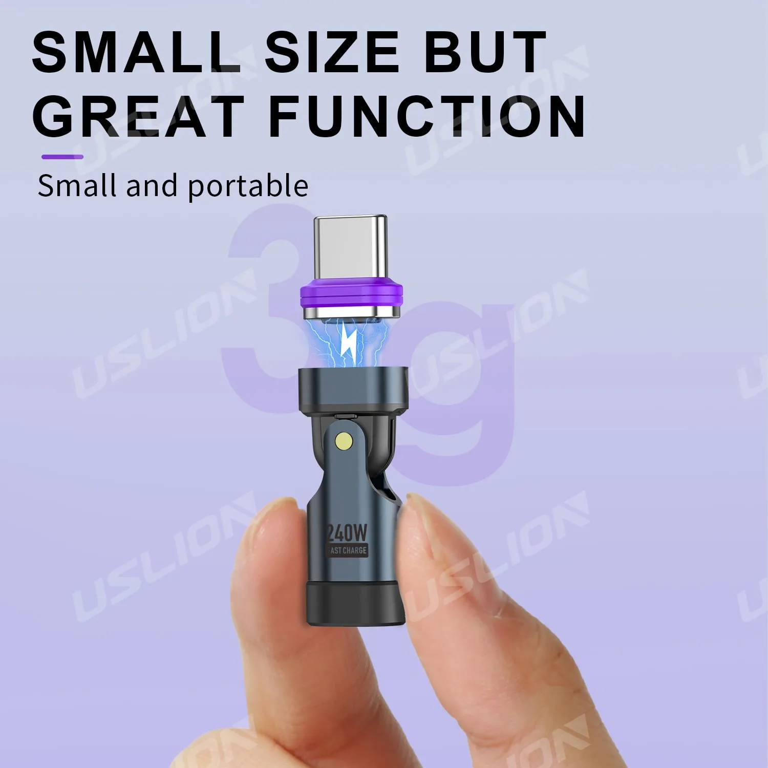 USLION PD240W Magnetic Converter 180° Rotatble USB C to USB C Micro USB ios Charing Adapter Data for iphone 15/16 Samsung Xiaomi