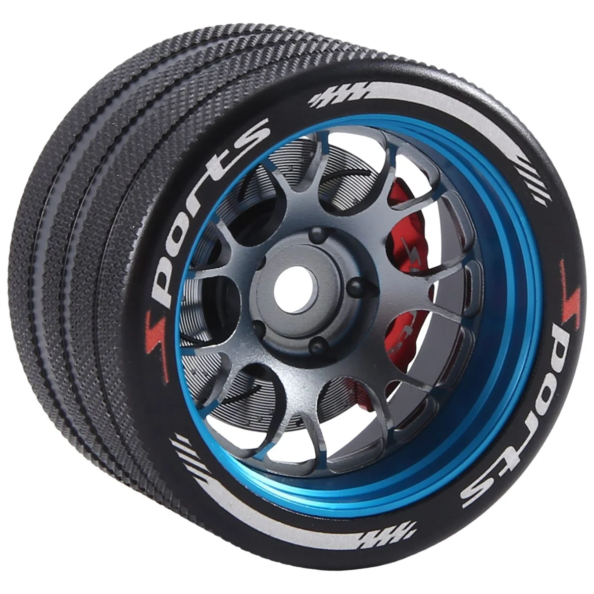 Rc Hand Wheel With Brake Disc Brake Caliper For Sanwa Mt4/Futaba 4Px /Flysky Nb4 /Ko Ex Next /Wfly X9 Transmitter Blue