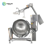 Poêle de cuisson planétaire automatique industrielle, pour confiture, Sauce, soupe, sucre, aliments, vapeur, gaz, marmite inclinable électrique 3