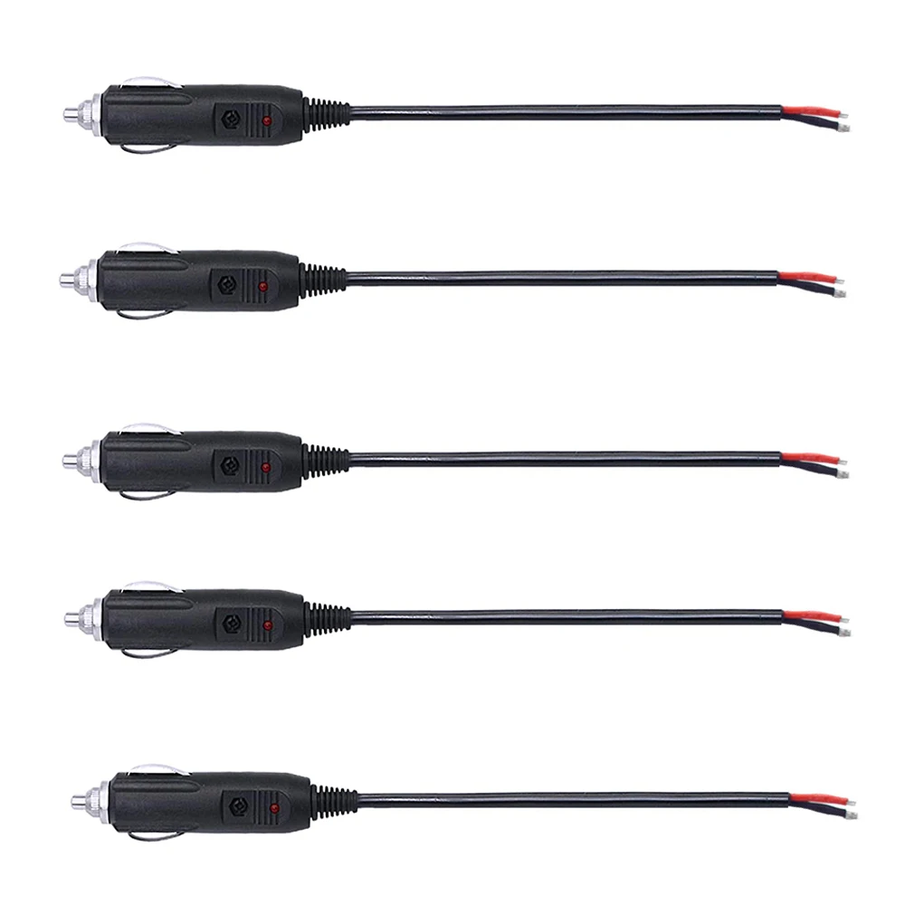 

5 шт. Сделай Сам 12 В Замена прикуривателя штекер со свинцовым-24 в автомобильный адаптер питания Автомобильные аксессуары со светодиодной подсветкой предохранитель 10 А