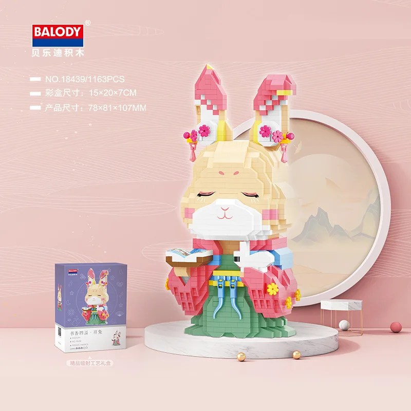 Balody 18439 Mid-Autumn Festival Moon Rabbit Fairy Girl 