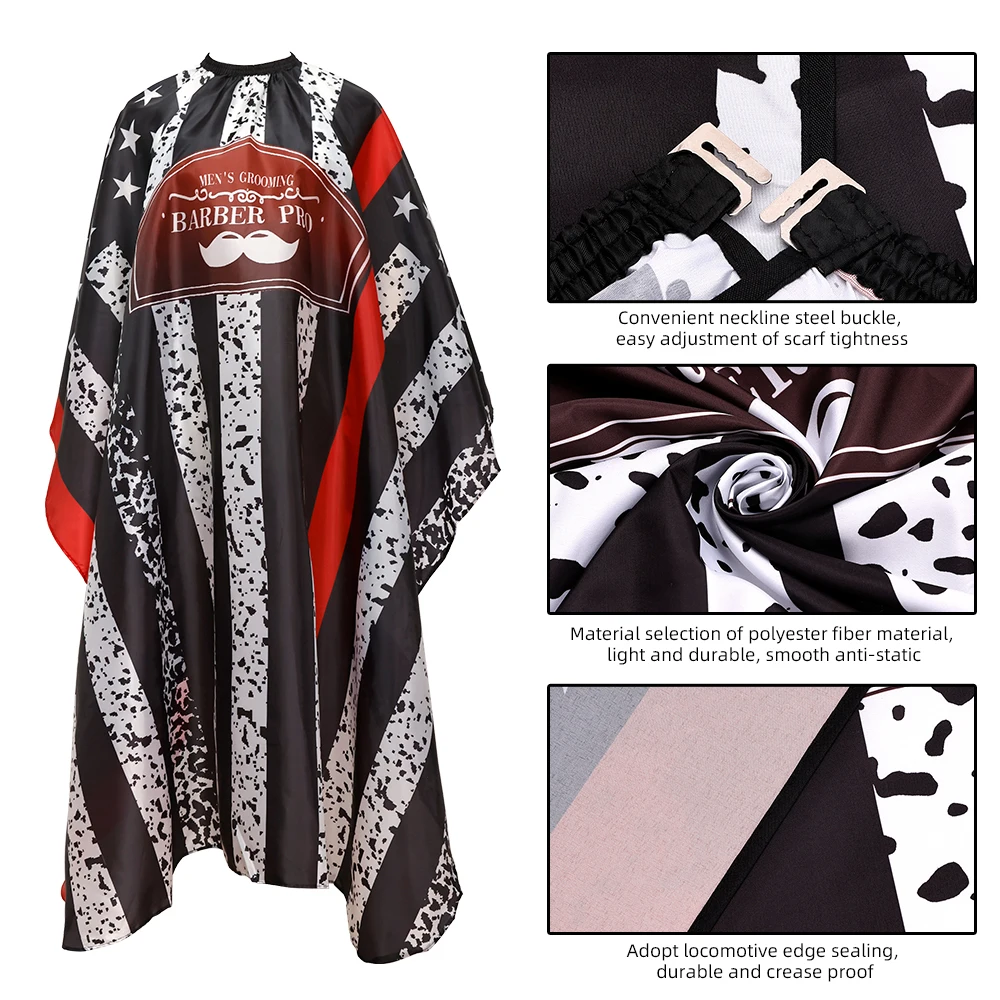Haircut Cape Haircutting Waterproof Apron Kit Anti-Stain Durable Easy-Clean Cloth Neck Duster Brush Barber Shop Tools
