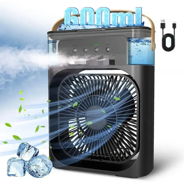 3 In 1 Fan AIr Conditioner Household Small Air Cooler LED Night Light Portable Humidifier Air Adjustment Fan Office Home Fan New 1