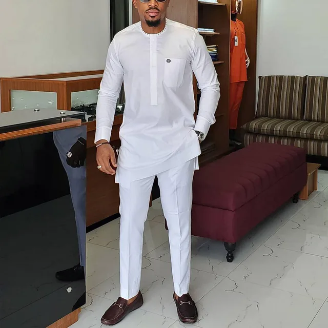 Jide Long Sleeve Kaftan Outfit - Image 4