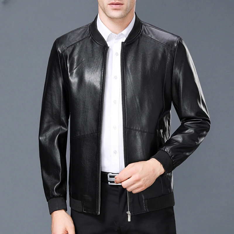 

Plush Leather Jacket Men Casual Business PU Leather Coat Male Slim Autumn Winter Jackets for Men Chaqueta Peluda Hombre FCY4696