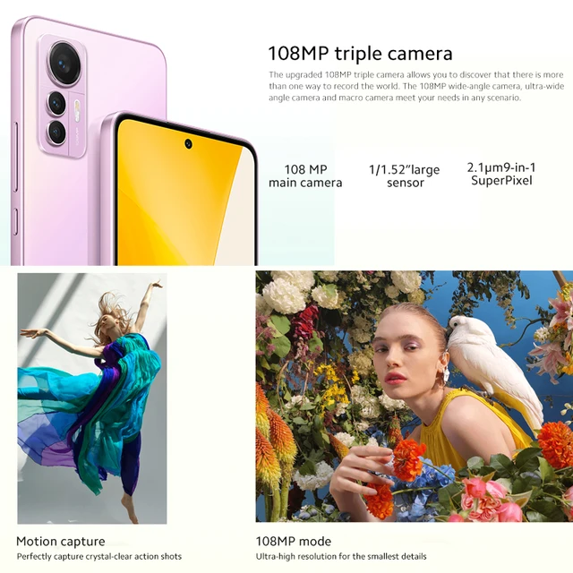 Original Global Version Xiaomi 12 Lite Snapdragon 778G 108MP Triple Camera NFC AMOLED Display 67W Turbo Charging 3