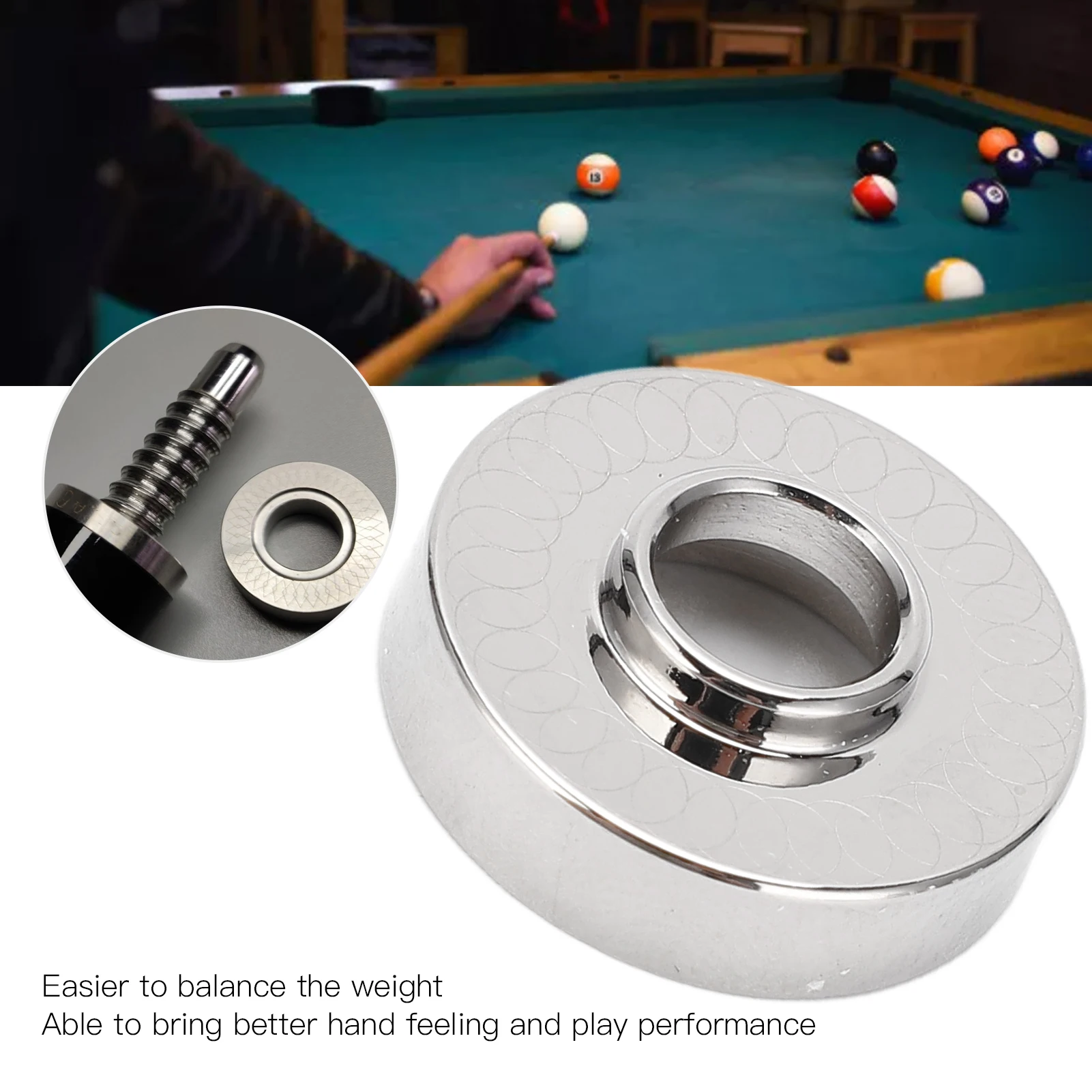 10g Pool Cue Balance Ring Billiard Stick Weight Ring for 5/16‑14 Stick