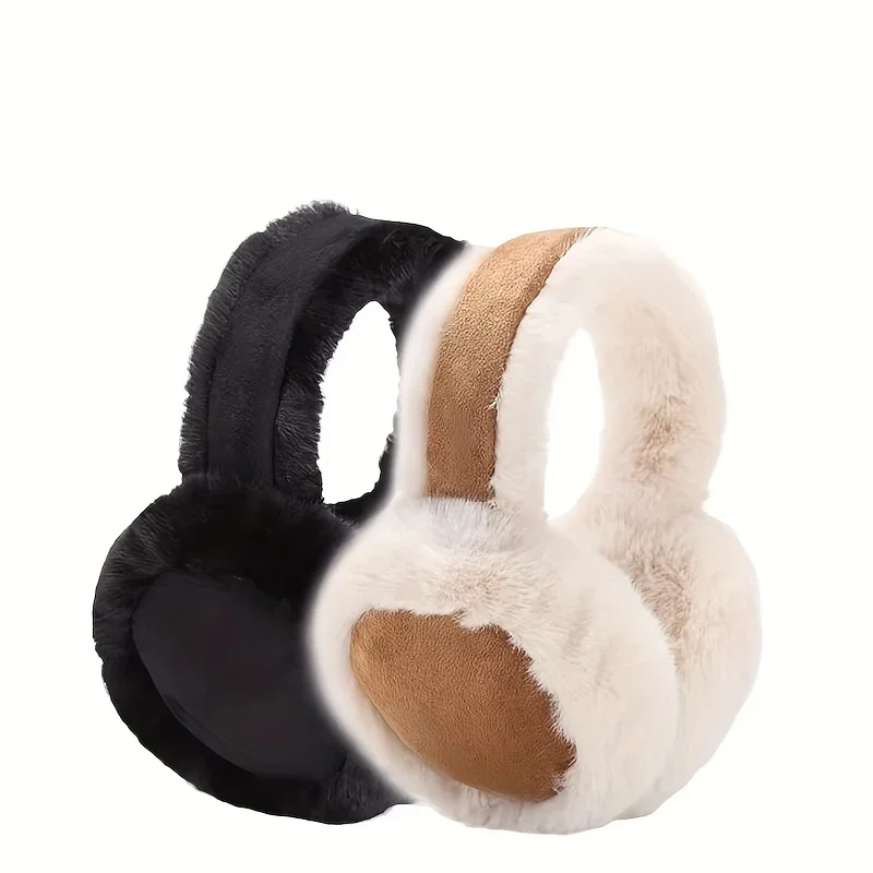 Classic Suede Plush Ear Warmers - Non-Slip Foldable Earmuffs for Men & Women Perfect Gift for Christmas