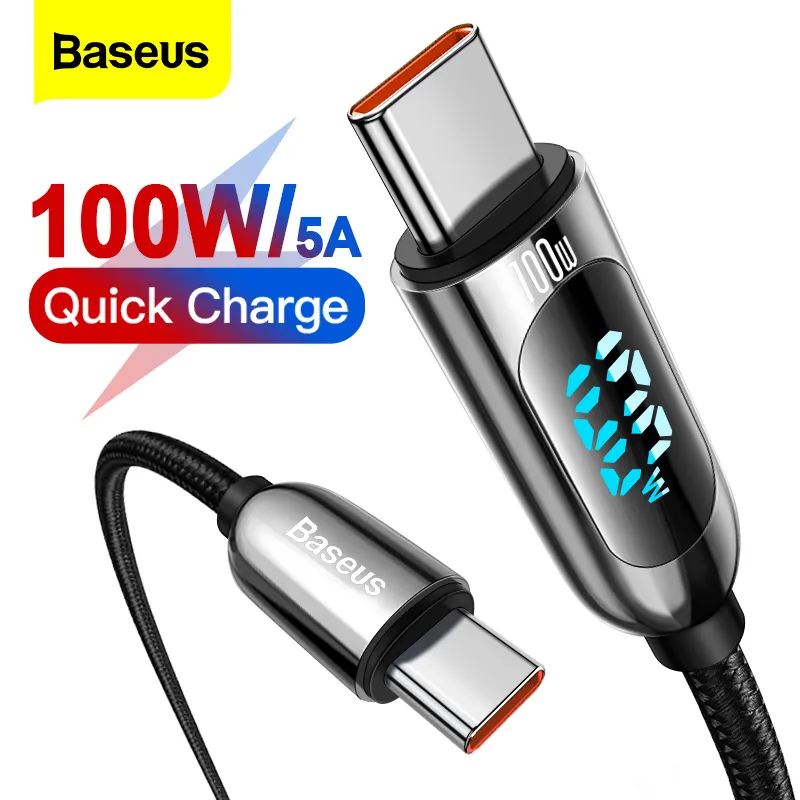 Afhængig Borger skrivning Baseus 100w Cable Type C | Baseus Usb Type C Cable | Pd 100w Cable Macbook  - Baseus 100w - Aliexpress