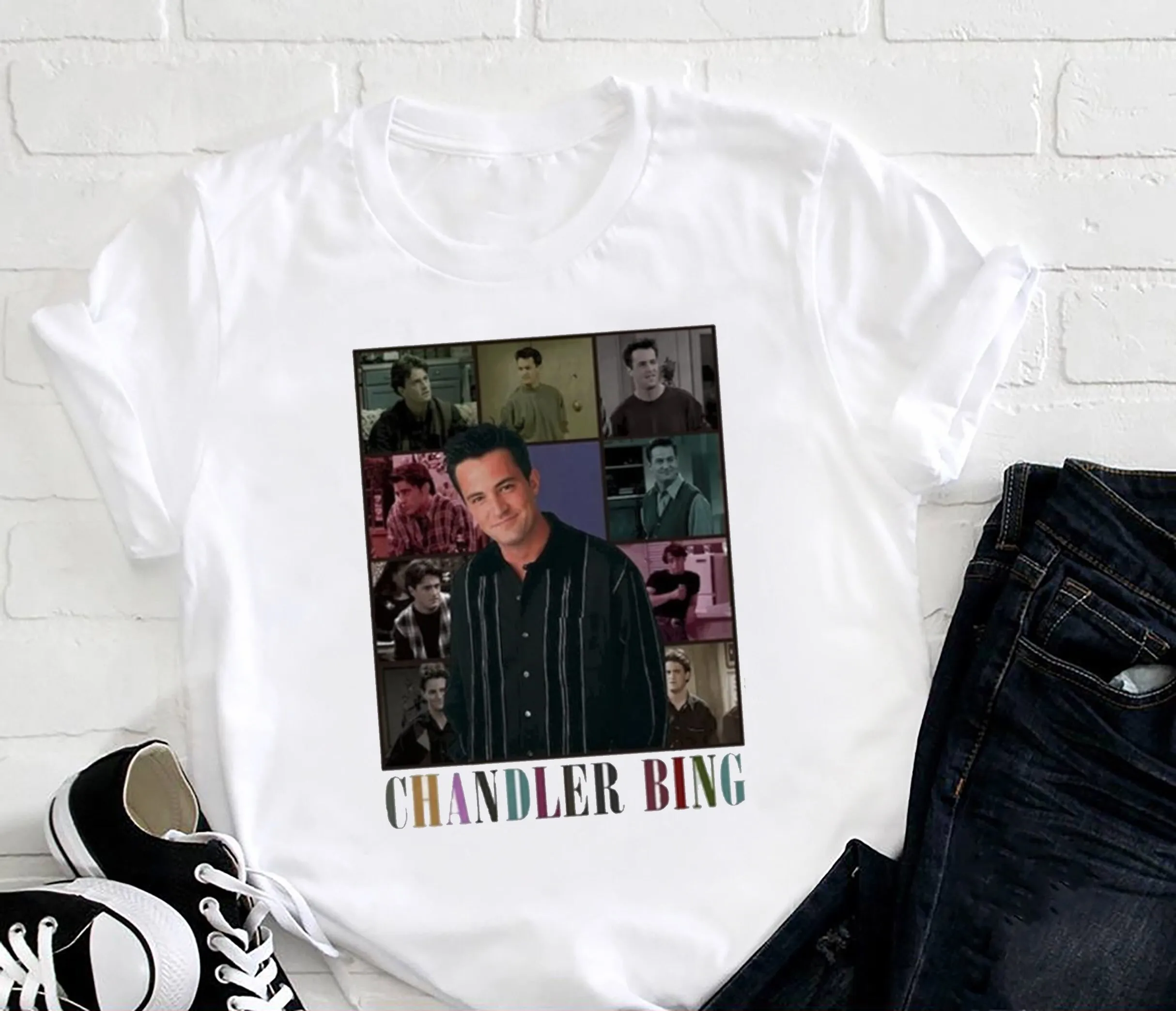 T-Shirt Omaggio Per Gli Amici Di Matt Martin, Maglietta Per Gli Amici Di Chandler Bing, Fan Di Matt Friends, Rip, Chandler Bing