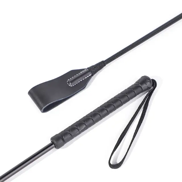 1Pcs Portable PU Leather Equestrian Training Pointer Horse Whip Stage Performance Props Lash Supplies Racing Riding Crop Handle 5