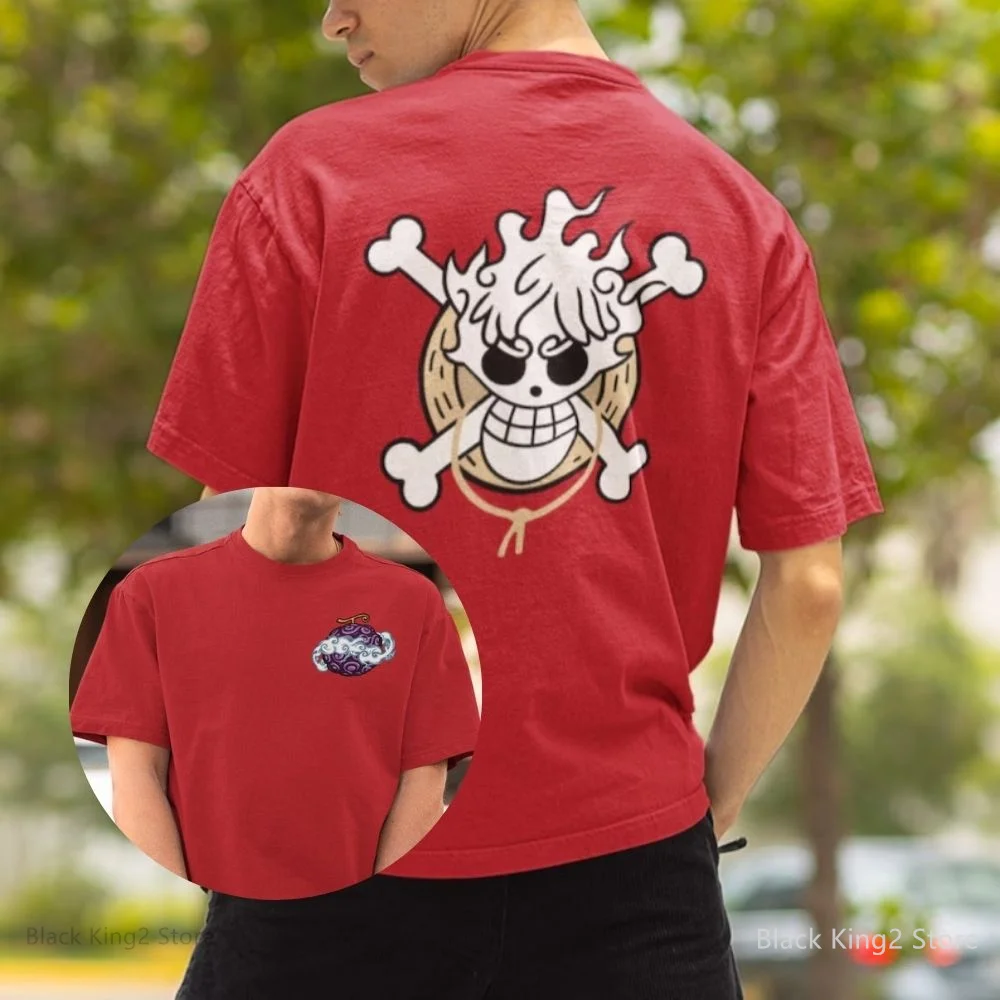 Devil Fruit Sun God Luffy Classic T-Shirt Men ONE PIECE Anime