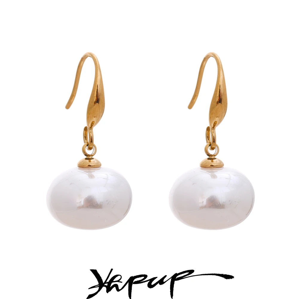 Yhpup Pearls Dangle Earrings Women Allergy