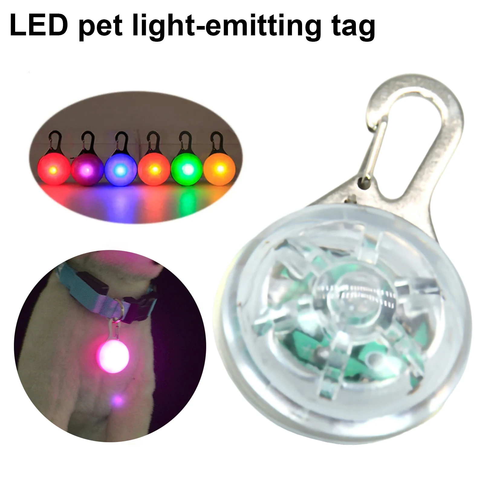 LED Luminous Dog Cat Collar Glowing Pendant Flash Lights LightsNight Walking Pet Safety Glowing Pendant Pet Collar Accessorie pet dog collar highlight led luminous pendant waterproof usb charging anti lost collar night safety accessories pet supplies