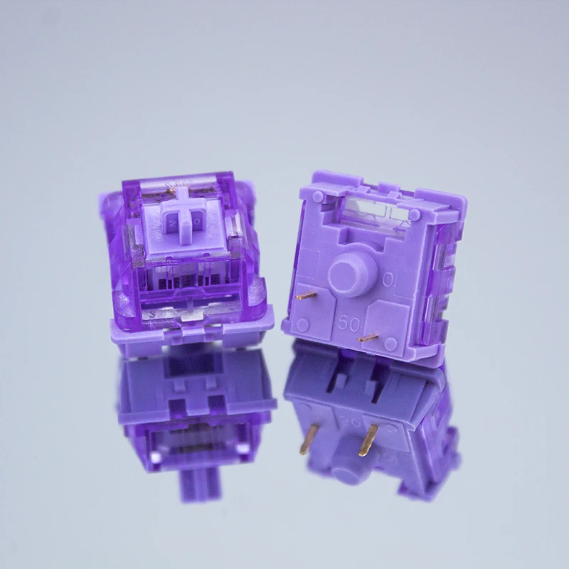 KTT 퍼플 클릭 스위치 40g 프리루브드 5핀 핫스왑 폼 스템 하이파이 사운드 스위치 (MX 기계식 키보드용)