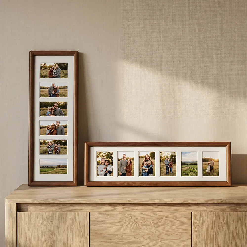 Cornice per foto rettangolare da tavolo, cornice per esposizione di foto multiple, cornice per 6 immagini, per decorazioni da parete, decorazioni creative per casa e ufficio - Image 5