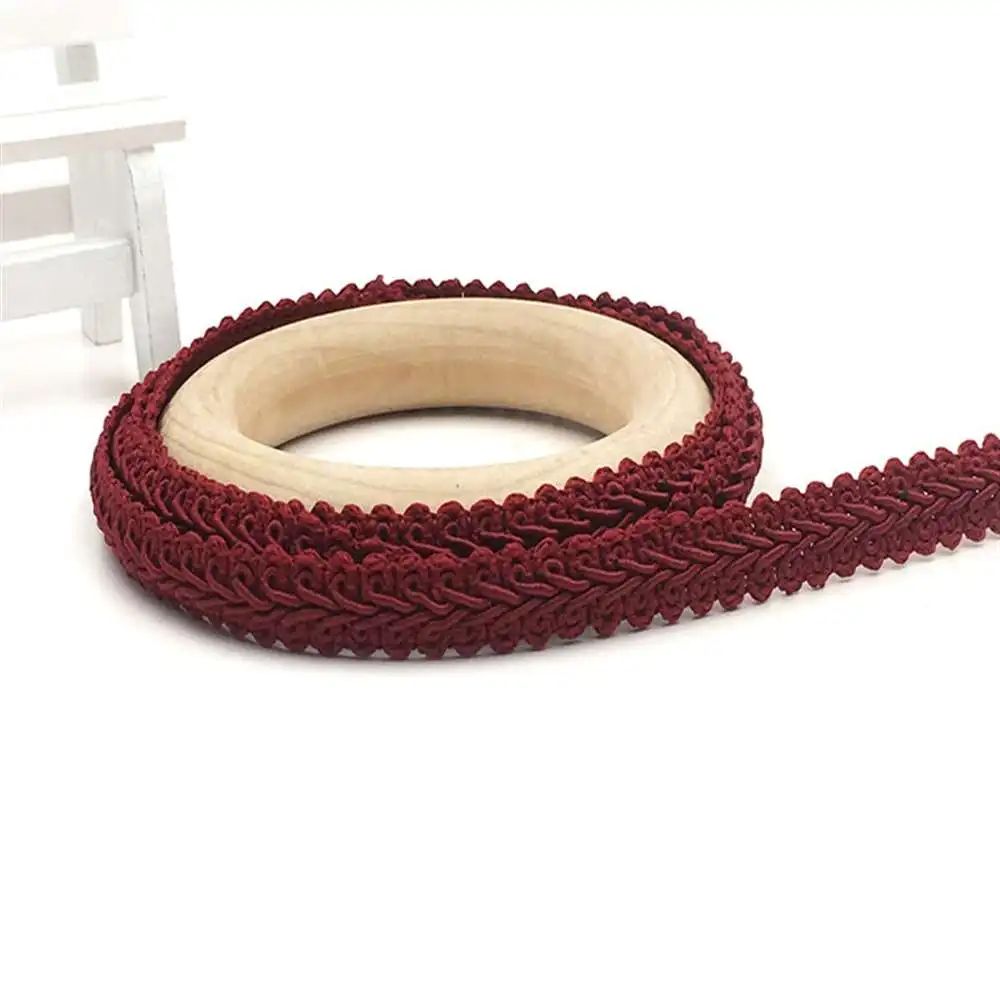 Neue 1,2 cm Spitze Trimmen Band Polyester Tausendfüßler Geflochtene Spitze Nähen Kleidung Zubehör Kurve Spitze DIY Handwerk Hochzeit Decor – Detail 13