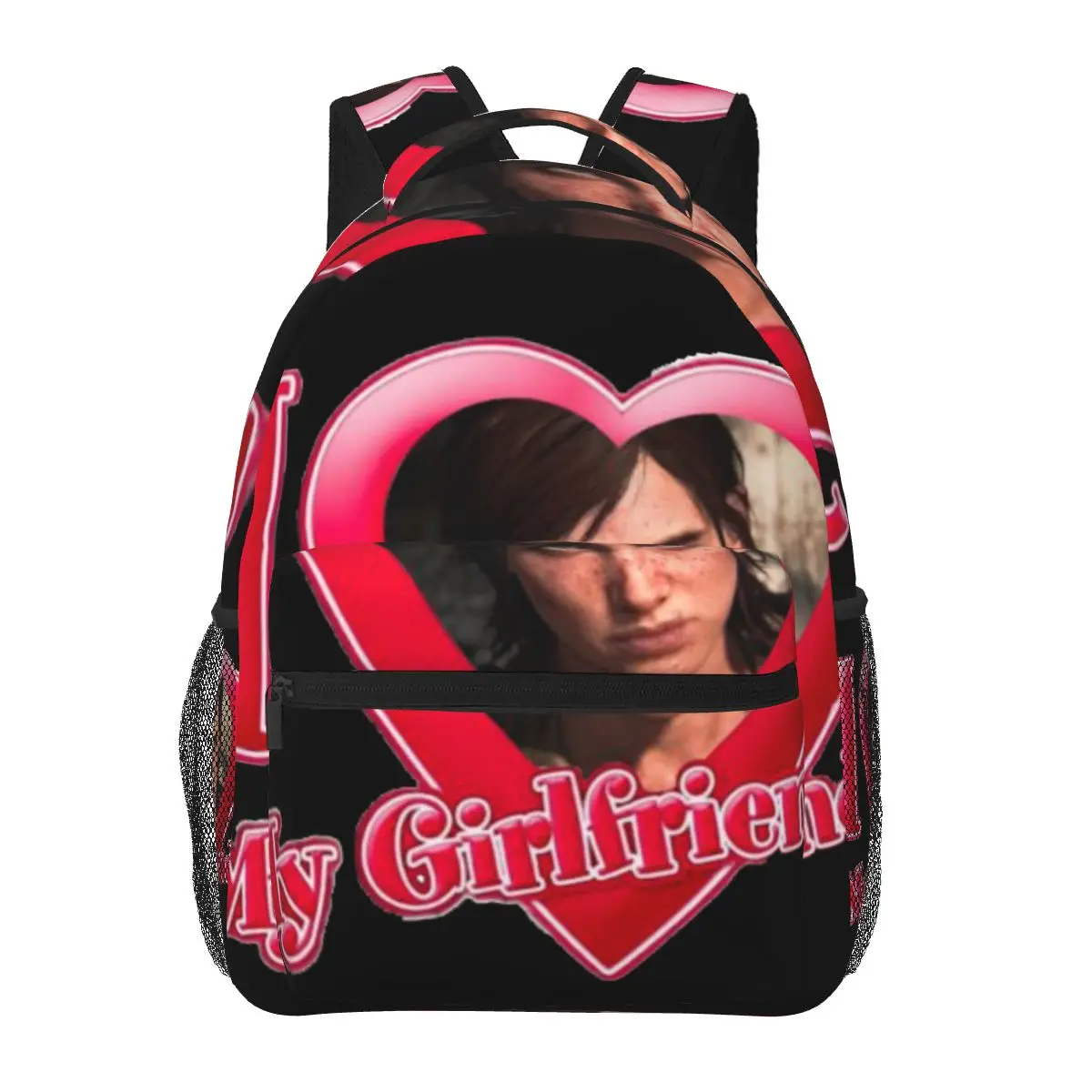I Love My Girlfriend Ellie Williams Casual Backpack Unisex Students Leisure Travel Computer Backpack