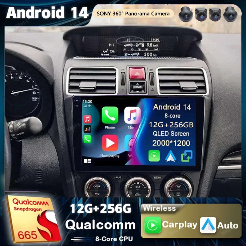 

Автомобильный мультимедийный проигрыватель, Android 14, для Subaru Forester 4 SJ 2016-2018, 2K, QLED, Android, GPS, AI, голосовой CarPlay, 4G, стерео